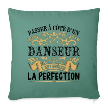 Danseur | le Meilleur cadeau Danseur - Housse de coussin décorative 45 x 45 cm - vert sapin - Devant