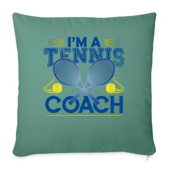 Entraineur Tennis Cadeau coach Tennis Le Meilleur! - Housse de coussin décorative 45 x 45 cm - vert sapin - Devant