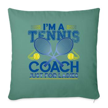 coach de Tennis Cadeau coach Tennis Le Meilleur! - Housse de coussin décorative 45 x 45 cm - vert sapin - Devant