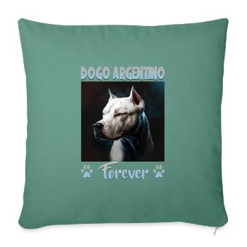 Dog Saying Dogo Argentino Design pour - Housse de coussin décorative 45 x 45 cm - vert sapin - Devant