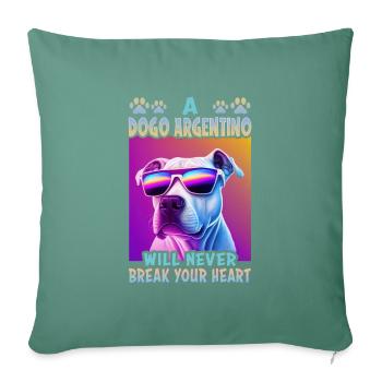 Dog Saying Dogo Argentino Design pour - Housse de coussin décorative 45 x 45 cm - vert sapin - Devant