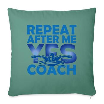 Schwimmtrainer | Geschenk Coach Schwimmen Das Beste - Sofakissenbezug 45 x 45 cm - Tanngrün - Vorne