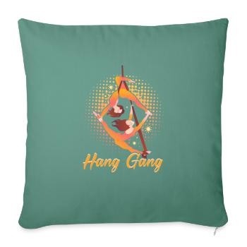 Acrobatie aérienne Conception aérienne pour la gymnastique aérienne - Housse de coussin décorative 45 x 45 cm - vert sapin - Devant