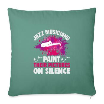 Jazz Musik Orchester Musiker - Sofakissenbezug 45 x 45 cm - Tanngrün - Vorne