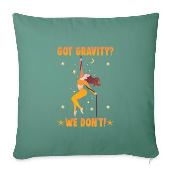Acrobatie aérienne Conception aérienne pour la gymnastique aérienne - Housse de coussin décorative 45 x 45 cm - vert sapin - Devant