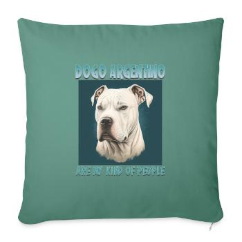 Dog Saying Dogo Argentino Design pour - Housse de coussin décorative 45 x 45 cm - vert sapin - Devant