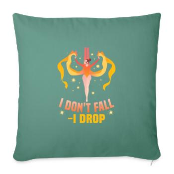 Acrobatie aérienne Conception aérienne pour la gymnastique aérienne - Housse de coussin décorative 45 x 45 cm - vert sapin - Devant