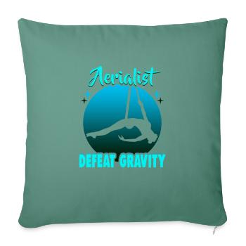 Acrobatie aérienne Conception aérienne pour la gymnastique aérienne - Housse de coussin décorative 45 x 45 cm - vert sapin - Devant