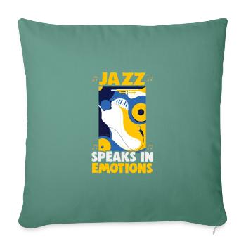 Jazz Musik Orchester Musiker - Sofakissenbezug 45 x 45 cm - Tanngrün - Vorne