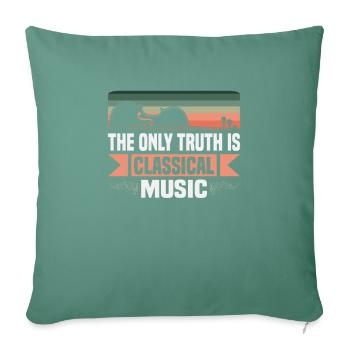 Musiciens d’orchestre de musique classique - Housse de coussin décorative 45 x 45 cm - vert sapin - Devant