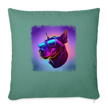 Hunde Spruch Doberman Design für Hundeliebhaber - Sofakissenbezug 45 x 45 cm - Tanngrün - Vorne