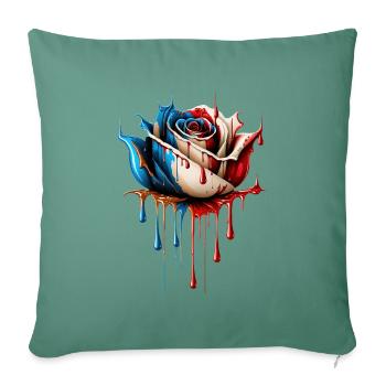 American Patriotic USA Design - Housse de coussin décorative 45 x 45 cm - vert sapin - Devant
