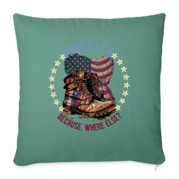Amerikanisch Patriotisch USA Design - Sofakissenbezug 45 x 45 cm - Tanngrün - Vorne