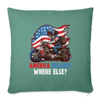 Amerikanisch Patriotisch USA Design - Sofakissenbezug 45 x 45 cm - Tanngrün - Vorne