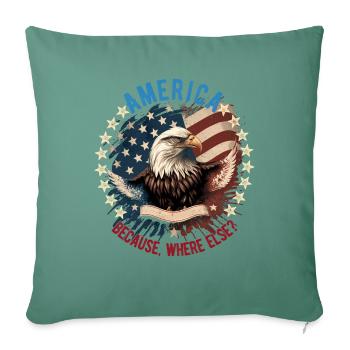 Amerikanisch Patriotisch USA Design - Sofakissenbezug 45 x 45 cm - Tanngrün - Vorne