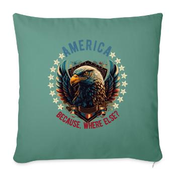 Amerikanisch Patriotisch USA Design - Sofakissenbezug 45 x 45 cm - Tanngrün - Vorne