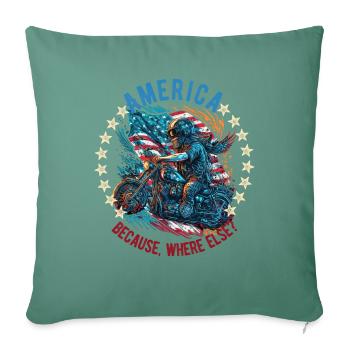 Amerikanisch Patriotisch USA Design - Sofakissenbezug 45 x 45 cm - Tanngrün - Vorne