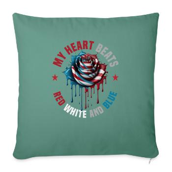 Amerikanisch Patriotisch USA Design - Sofakissenbezug 45 x 45 cm - Tanngrün - Vorne