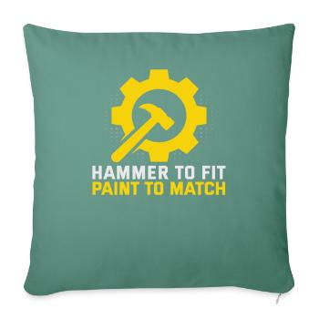 Pour les opérateurs de machines de découpe, les tours CNC et les fraiseuses - Housse de coussin décorative 45 x 45 cm - vert sapin - Devant