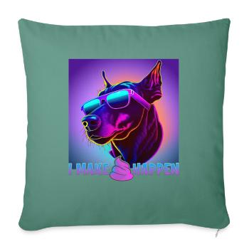 Hunde Spruch Doberman Design für Hundeliebhaber - Sofakissenbezug 45 x 45 cm - Tanngrün - Vorne