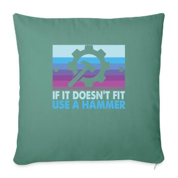 Pour les opérateurs de machines de découpe Opérateurs de tour CNC et fraiseuses - Housse de coussin décorative 45 x 45 cm - vert sapin - Devant