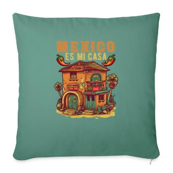 Mexico Beach Holiday by the Sea Design Beach Motif - Housse de coussin décorative 45 x 45 cm - vert sapin - Devant