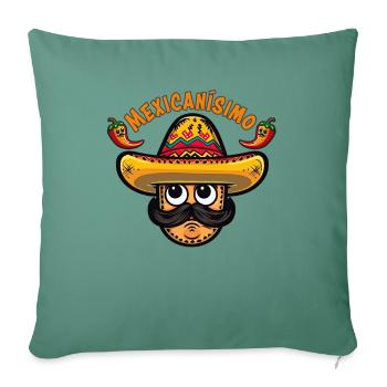 Mexique vacances à la plage au bord de la mer design beach motif - Housse de coussin décorative 45 x 45 cm - vert sapin - Devant