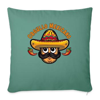Mexique vacances à la plage au bord de la mer design beach motif - Housse de coussin décorative 45 x 45 cm - vert sapin - Devant