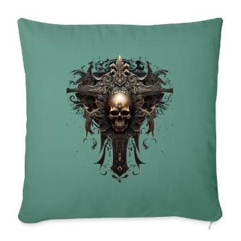 Gotisches Kreuz Goths Design Viktorianisch - Sofakissenbezug 45 x 45 cm - Tanngrün - Vorne