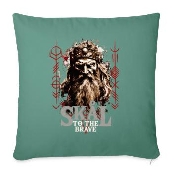 Skal à la courageuse culture viking - Housse de coussin décorative 45 x 45 cm - vert sapin - Devant
