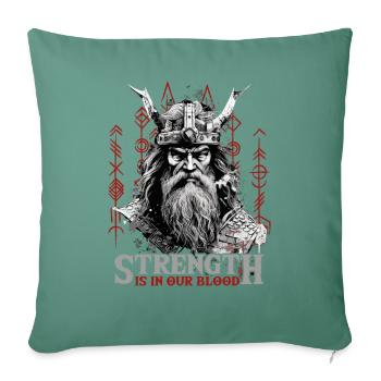 La force est dans notre sang Culture Viking - Housse de coussin décorative 45 x 45 cm - vert sapin - Devant