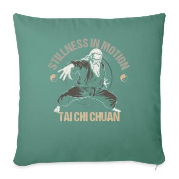 Taijiquan Stillness in Motion Tai Chi Chuan - Sofakissenbezug 45 x 45 cm - Tanngrün - Vorne