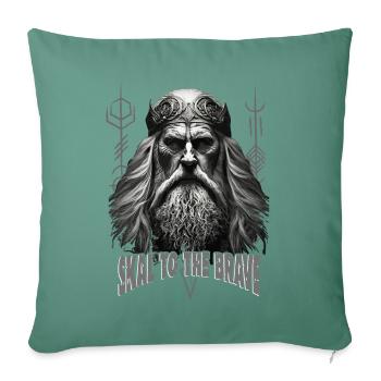 Skal à la courageuse culture viking - Housse de coussin décorative 45 x 45 cm - vert sapin - Devant