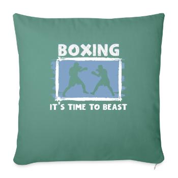 Boxeur Arts martiaux Entraîneur de boxe Boxe - Housse de coussin décorative 45 x 45 cm - vert sapin - Devant