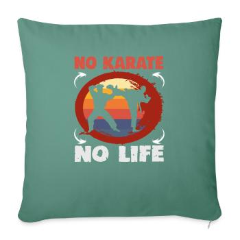 Karaté Arts martiaux Entraîneur de karaté Combattant de karaté - Housse de coussin décorative 45 x 45 cm - vert sapin - Devant