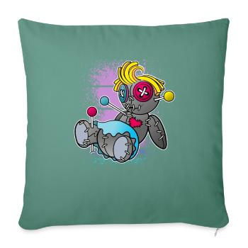 Conceptions de sorcières occultes de l’Art sombre magique - Housse de coussin décorative 45 x 45 cm - vert sapin - Devant