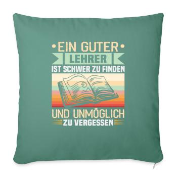 Meilleure idée de cadeau de pension pour les enseignants Étudiant - Housse de coussin décorative 45 x 45 cm - vert sapin - Devant