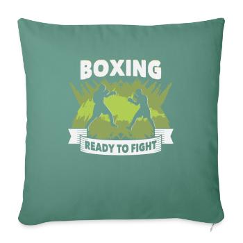 Boxeur Arts martiaux Entraîneur de boxe Boxe - Housse de coussin décorative 45 x 45 cm - vert sapin - Devant