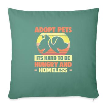 Conceptions de sauvetage de chiens pour les militants des droits des animaux - Housse de coussin décorative 45 x 45 cm - vert sapin - Devant