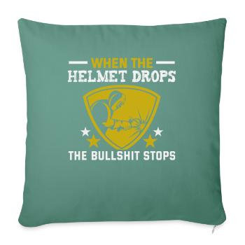 Soudeur Dire Design pour les métallurgistes - Housse de coussin décorative 45 x 45 cm - vert sapin - Devant