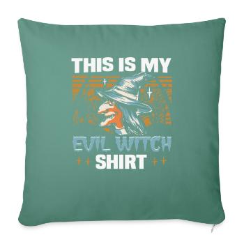 Magiques Dark Art occulte sorcières dessins - Housse de coussin décorative 45 x 45 cm - vert sapin - Devant