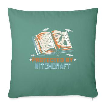 Magiques Dark Art occulte sorcières dessins - Housse de coussin décorative 45 x 45 cm - vert sapin - Devant
