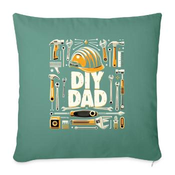 Vatertag DIY DAD Papa Heimwerker Vater - Sofakissenbezug 45 x 45 cm - Tanngrün - Vorne