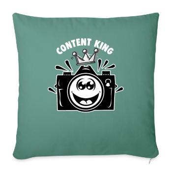 Digital Creator Content King Social Media - Sofakissenbezug 45 x 45 cm - Tanngrün - Vorne