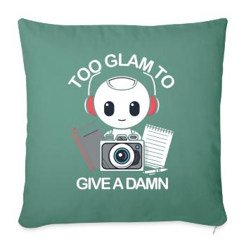 Digital Creator Too Glam To Give A Damn Social - Sofakissenbezug 45 x 45 cm - Tanngrün - Vorne