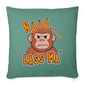 Non... Que Ma' Funny Monkey Design - Housse de coussin décorative 45 x 45 cm - vert sapin - Devant