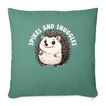 Süßer Igel Liebhaber Lustiger Igel Niedlicher Igel - Sofakissenbezug 45 x 45 cm - Tanngrün - Vorne