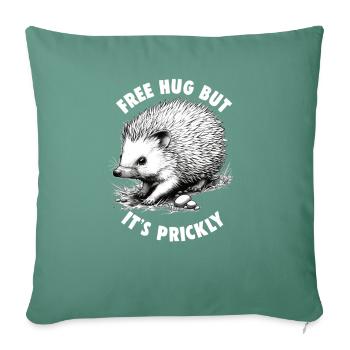 Mignon Hérisson Amoureux Drôle Hérisson Drôle Hérisson Mignon - Housse de coussin décorative 45 x 45 cm - vert sapin - Devant