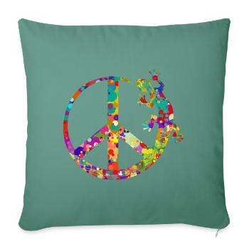 Symbole - Loving Peace Gecko Ornaments 2 - Housse de coussin décorative 45 x 45 cm - vert sapin - Devant