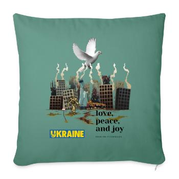 Ukraine war - Sofa pillowcase 17,3'' x 17,3'' (45 x 45 cm) - cypress green - Front